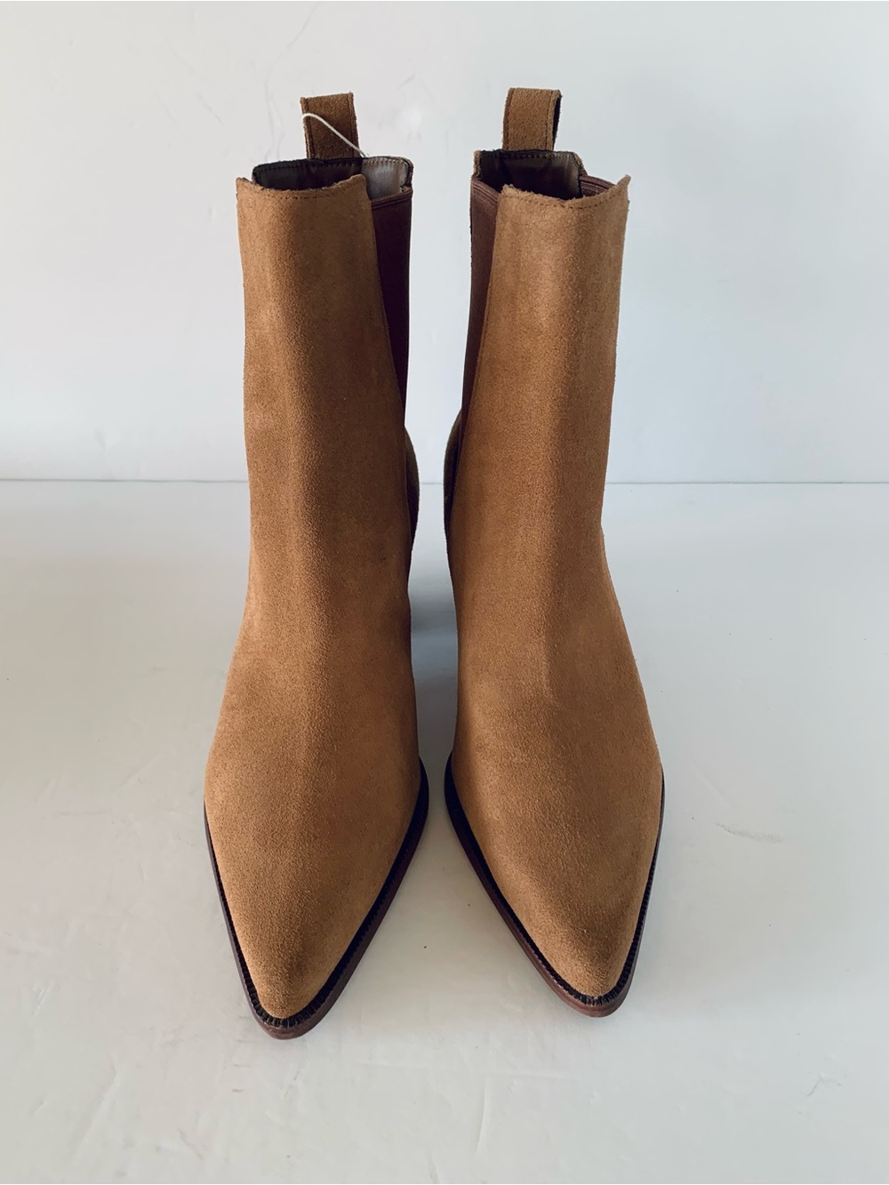 NEW Dolce Vita Shadie Chestnut Waterproof Suede Leather Chelsea Boots 8.5 NWOB - Picture 6 of 16